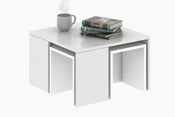 Elegancia Satsbord 60 cm 4 Bord - Vit - Möbler - Bord & matgrupp - Soffbord