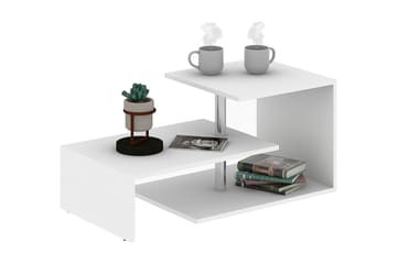 Elegancia Soffbord 100 cm med Förvaring Hylla - Vit - Möbler - Bord & matgrupp - Soffbord - Soffbord med förvaring