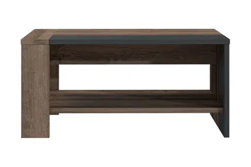 Elhovo 90 cm Rektangulärt Soffbord med Förvaring i Mörkt Trä - Mörkbrun - Möbler - Bord & matgrupp - Soffbord - Soffbord med förvaring