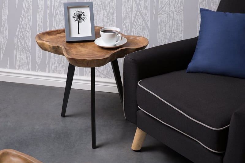 Elsa 60 cm Asymmetrisk Soffbord i Teak - Brun - Möbler - Bord & matgrupp - Soffbord