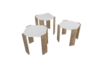 Soffbord Elvaran Vit / Valnöt - Brun/Vit - Möbler - Bord & matgrupp - Soffbord