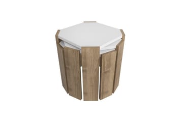 Soffbord Elvaran Vit / Valnöt - Brun/Vit - Möbler - Bord & matgrupp - Soffbord