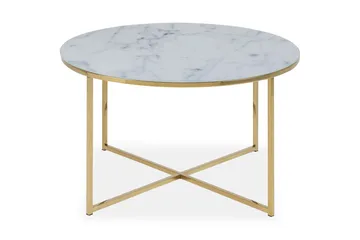 Epiffer Soffbord 80 cm Runt - Vit marmor - Möbler - Bord & matgrupp - Soffbord