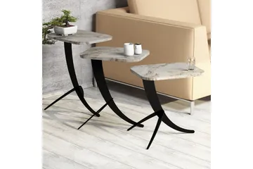 Erykah Satsbord 45 cm - Vit/Svart - Möbler - Bord & matgrupp - Soffbord