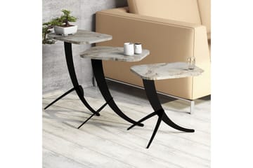 Erykah Satsbord 45 cm - Vit/Svart - Möbler - Bord & matgrupp - Soffbord