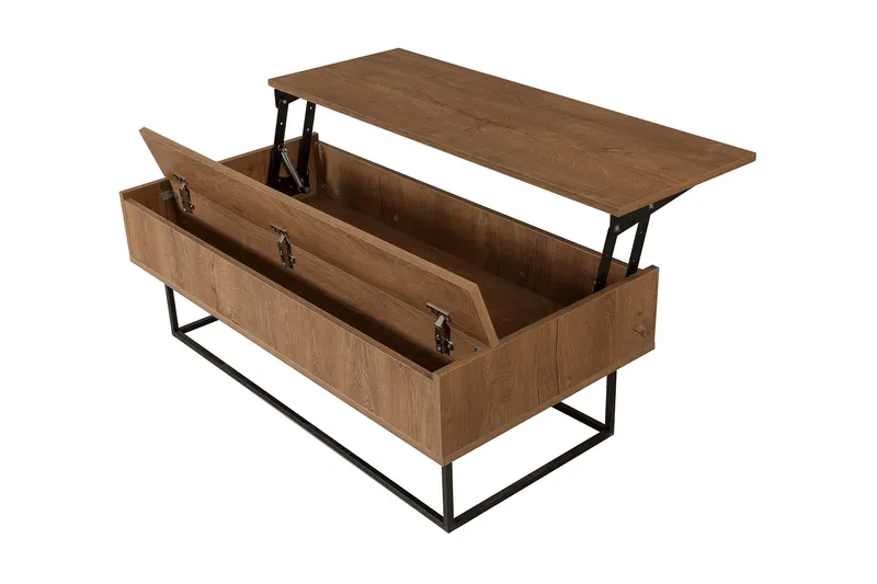 Estremoz Soffbord 120 cm med Förvaring Rum - Mörkbrun/Svart - Möbler - Bord & matgrupp - Soffbord