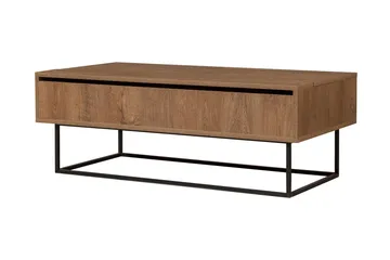 Estremoz Soffbord 120 cm med Förvaring Rum - Mörkbrun/Svart - Möbler - Bord & matgrupp - Soffbord - Soffbord med förvaring
