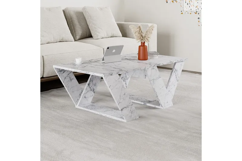 Soffbord Eviren Carraramarmor - Carraramarmor - Möbler - Bord & matgrupp - Marmorbord