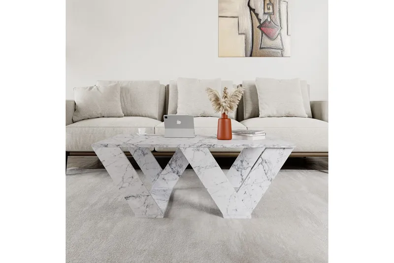 Soffbord Eviren Carraramarmor - Carraramarmor - Möbler - Bord & matgrupp - Marmorbord