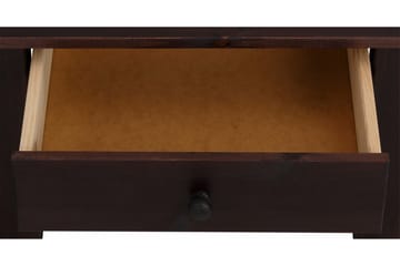 Evonne 60 cm Kvadratiskt Soffbord med Lådor i Furu - Mörkbrun - Möbler - Bord & matgrupp - Soffbord