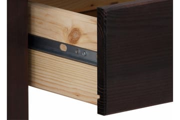 Evonne 60 cm Kvadratiskt Soffbord med Lådor i Furu - Mörkbrun - Möbler - Bord & matgrupp - Soffbord