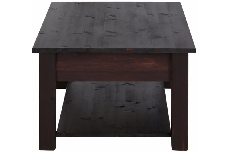 Evonne Soffbord 100 cm med Förvaring 2 Lådor + Hylla - Svart - Möbler - Bord & matgrupp - Soffbord