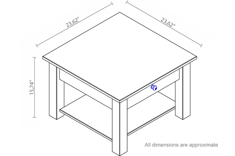 Evonne Soffbord 60 cm - Svart - Möbler - Bord & matgrupp - Soffbord