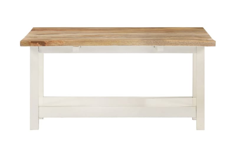 Förlängningsbart soffbord vit 90x(45-90)x45 cm massivt mango - Vit - Soffbord