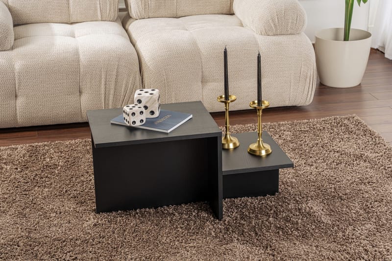Soffbord Fabrony Soffbord 80x40 cm Svart - Möbler - Bord & matgrupp - Soffbord