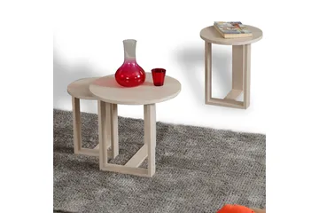 Falan Satsbord 52 cm Runt 3 Bord - Beige - Möbler - Bord & matgrupp - Soffbord