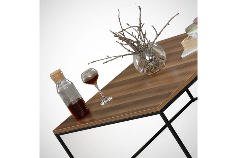 Falan Soffbord 75 cm - Valnötsbrun/Svart - Möbler - Bord & matgrupp - Soffbord