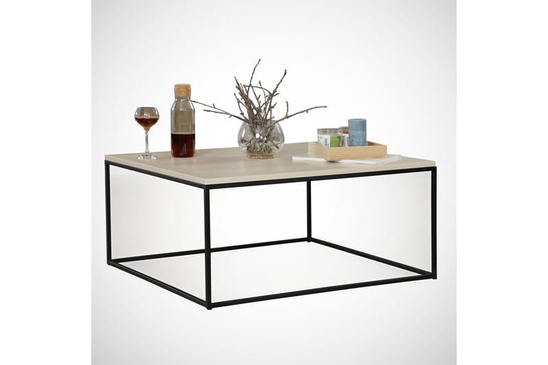 Falan Soffbord 75 cm - Vit/Svart - Möbler - Bord & matgrupp - Soffbord