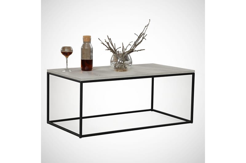 Falan Soffbord 95 cm - Grå/Marmor - Möbler - Bord & matgrupp - Soffbord