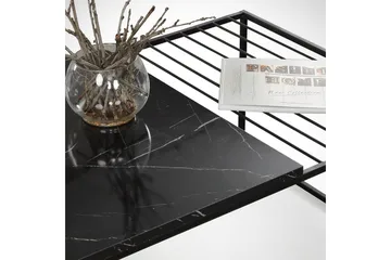 Falan Soffbord 95 cm Marmormönster Ribbor - Svart - Möbler - Bord & matgrupp - Soffbord