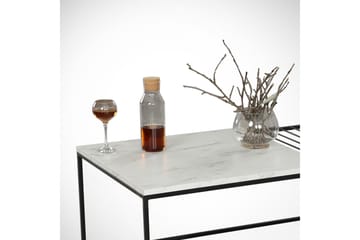 Falan Soffbord 95 cm Marmormönster Ribbor - Vit/Svart - Möbler - Bord & matgrupp - Soffbord