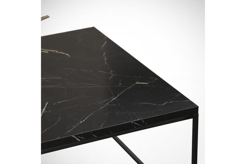 Falan Soffbord 95 cm Marmormönster - Svart - Möbler - Bord & matgrupp - Soffbord