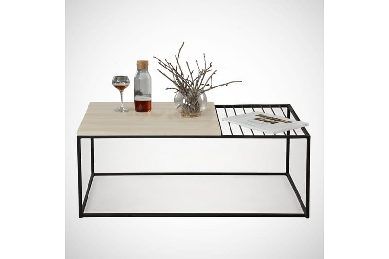 Falan Soffbord 95 cm Ribbor - Beige - Möbler - Bord & matgrupp - Soffbord