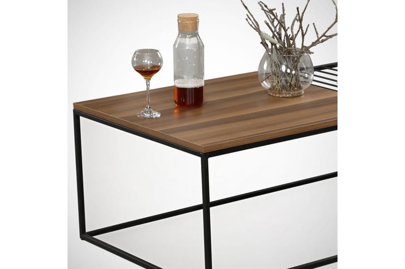 Falan Soffbord 95 cm Ribbor - Brun - Möbler - Bord & matgrupp - Soffbord