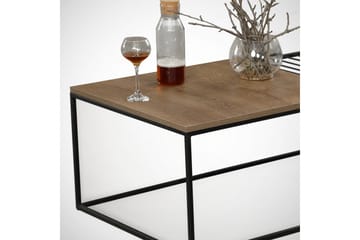 Falan Soffbord 95 cm Ribbor - Ek/Brun - Möbler - Bord & matgrupp - Soffbord