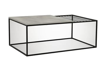 Falan Soffbord 95 cm Ribbor - Vit/Marmor - Möbler - Bord & matgrupp - Soffbord