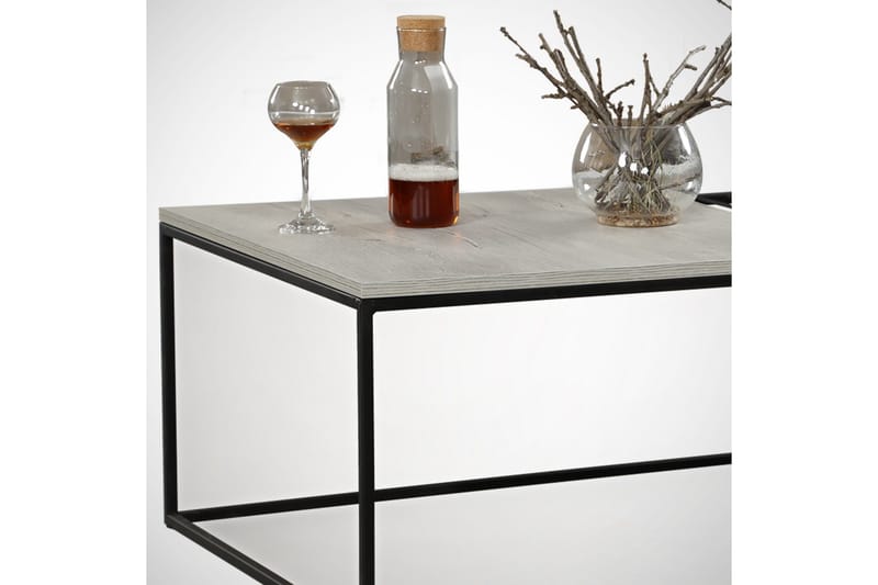 Falan Soffbord 95 cm Ribbor - Vit/Marmor - Möbler - Bord & matgrupp - Soffbord