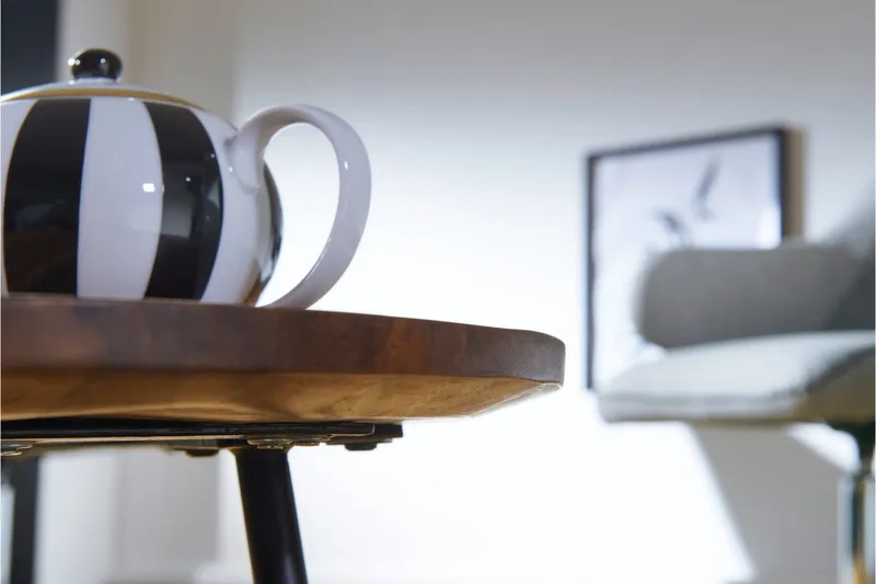 Fanks Soffbord 122 cm Njurformat - Massivt Trä/Svart - Möbler - Bord & matgrupp - Soffbord