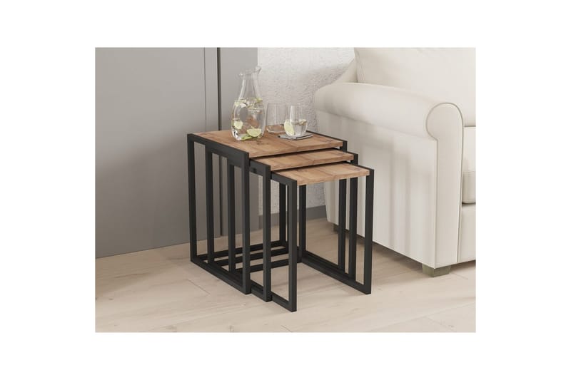 Fayen Satsbord 34 cm - Svart/Natur - Möbler - Bord & matgrupp - Soffbord - Kistbord