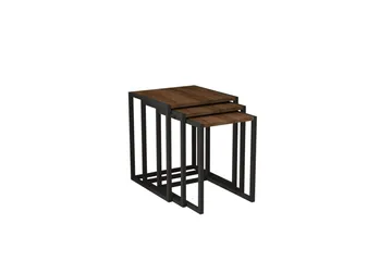 Fayen Satsbord 34 cm - Svart/Valnöt - Möbler - Bord & matgrupp - Soffbord - Kistbord