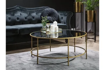 Florence Soffbord 88 cm - Svart/Glas - Möbler - Bord & matgrupp - Soffbord