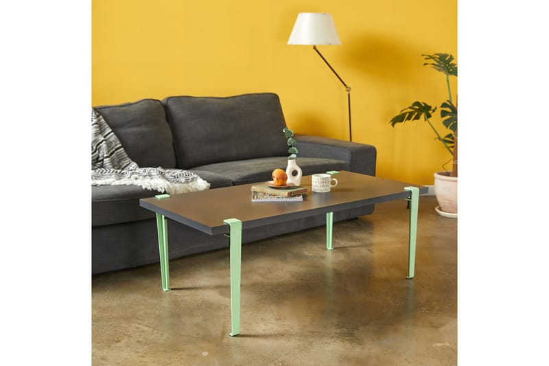 Soffbord Fonissa 120x60 cm Svart/Blå/Grön - Hanah Home - Soffbord