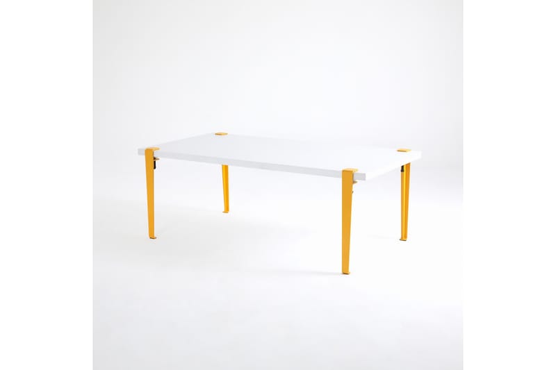 Soffbord Fonissa 120x60 cm Vit/Gul - Hanah Home - Möbler - Bord & matgrupp - Soffbord