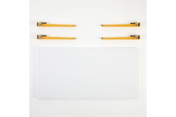 Soffbord Fonissa 120x60 cm Vit/Gul - Hanah Home - Möbler - Bord & matgrupp - Soffbord