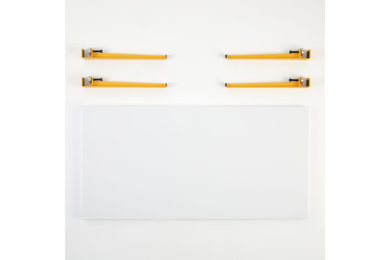 Soffbord Fonissa 120x60 cm Vit/Gul - Hanah Home - Möbler - Bord & matgrupp - Soffbord