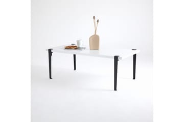 Soffbord Fonissa 120x60 cm Vit/Svart - Hanah Home - Möbler - Bord & matgrupp - Soffbord