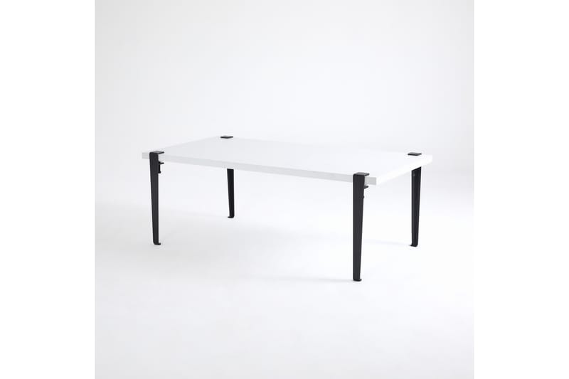 Soffbord Fonissa 120x60 cm Vit/Svart - Hanah Home - Möbler - Bord & matgrupp - Soffbord
