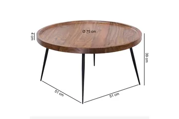 Forcell Soffbord 75 cm - Valnötsbrun - Möbler - Bord & matgrupp - Soffbord