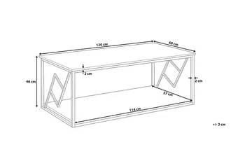 Forresa Soffbord 120 cm med Förvaring Hylla - Mörkbrun/Svart - Möbler - Bord & matgrupp - Soffbord
