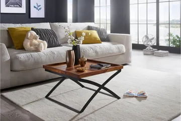 Frederik Soffbord 63 cm - Massivt Trä/Svart - Möbler - Bord & matgrupp - Soffbord