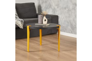 Soffbord Fregoia 60 cm Svart/Gul - Hanah Home - Möbler - Bord & matgrupp - Soffbord