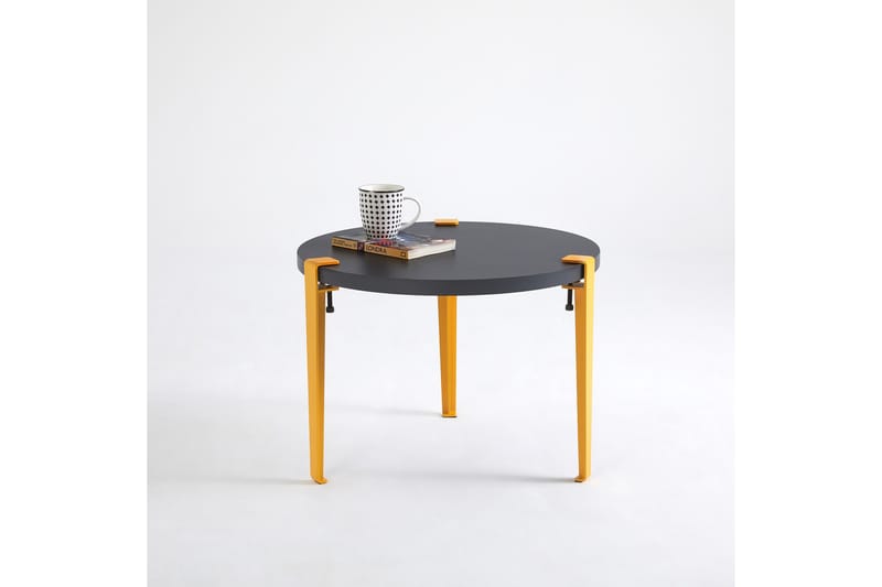 Soffbord Fregoia 60 cm Svart/Gul - Hanah Home - Möbler - Bord & matgrupp - Soffbord