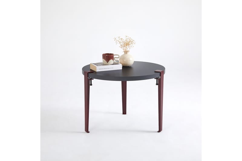 Soffbord Fregoia 60 cm Svart/Röd - Hanah Home - Möbler - Bord & matgrupp - Soffbord
