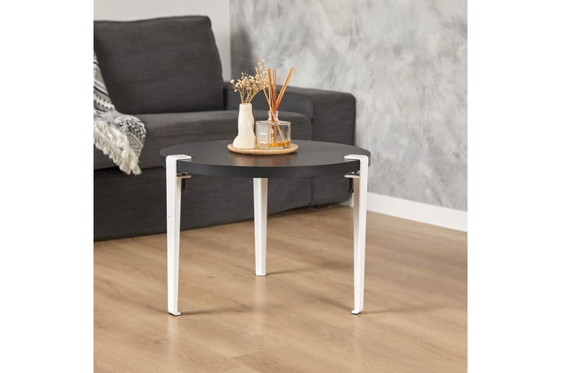 Soffbord Fregoia 60 cm Svart/Vit - Hanah Home - Möbler - Bord & matgrupp - Soffbord