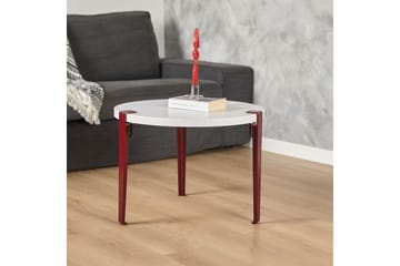 Soffbord Fregoia 60 cm Vit/Röd - Hanah Home - Möbler - Bord & matgrupp - Soffbord