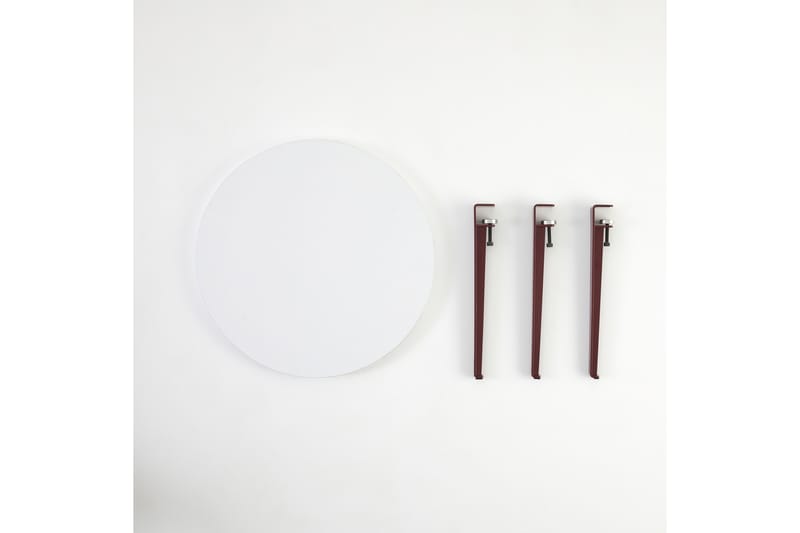 Soffbord Fregoia 60 cm Vit/Röd - Hanah Home - Möbler - Bord & matgrupp - Soffbord